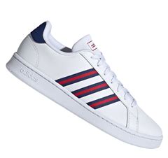 adidas freizeitschuh grand court weiß/dunkelblau|White Grand Court Shoes .